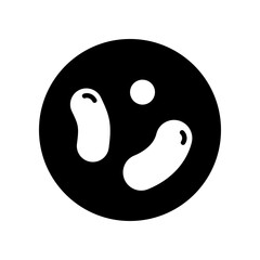 Probiotic icon solid style. Healthy nutrition ingredient for therapeutic. Bacteria logo for health food and drink package label. Vector illustration. Design on white background. EPS 10