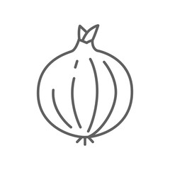 Fresh onion spieces icon, outline style vegetable for graphic and web design collection logo. Outline style Vector illustration. Design on white background EPS 10