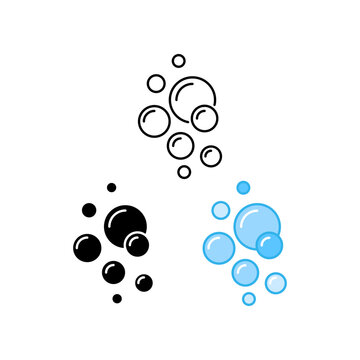 recommend clip art: Bubble icon in filled, outline style. Clear water splash. Soap foam, fizzy drink, oxygen bubble pictogram symbol. Fresh aqua drop for wet symbol. Vector illustration design on white background. EPS 10