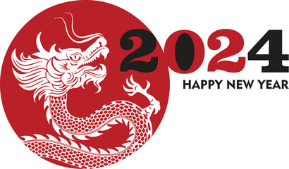 Happy chinese new year 2024 zodiac sign year of the dragon p174