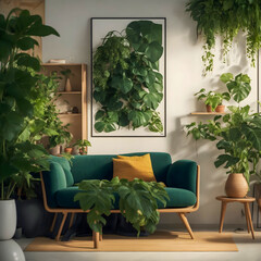 Armchair Aesthetics Inspiring Modern Living Room Wall Decor Background AI Generative