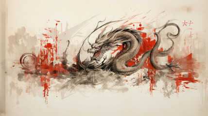 Calligraphy and Graffiti Fusion: Dragon Art