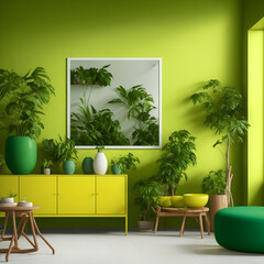Armchair Aesthetics Inspiring Modern Living Room Wall Decor Background AI Generative