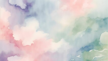 Fototapeta premium Pastel Watercolor Background Abstract Texture AI Generative