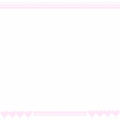 Concept of a pink greeting card with line and hearts, copyspace for text.
