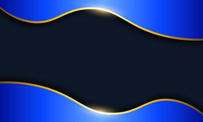 elegant business theme background design with blue 3d wave shape frame