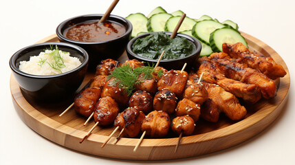 Fototapeta premium chicken wings with rice, attractive, engaging, HD wallpaper, background Photo 