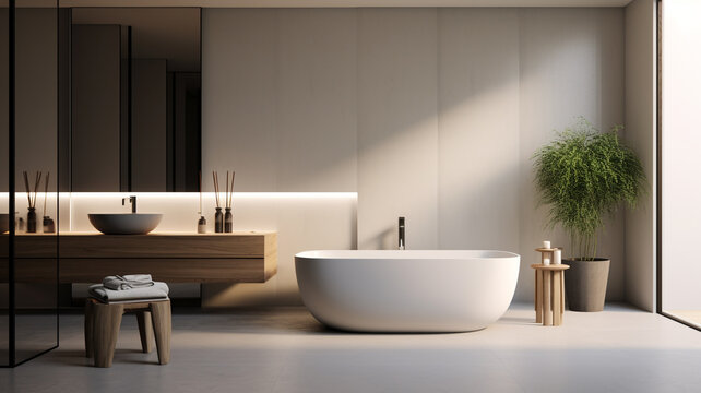 Modern bathroom with luxery interior design