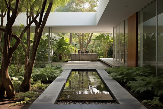 Modern home garden design