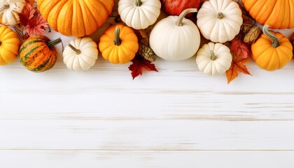 Pumpkin wooden banner, AI generated