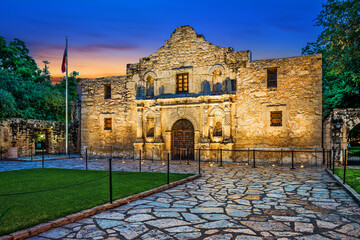 The Alamo in San Antonio, Texas, USA - obrazy, fototapety, plakaty