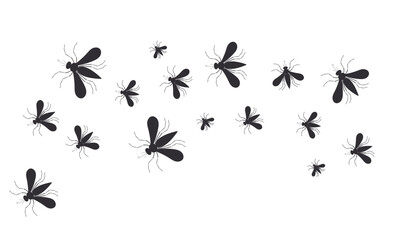 Dengue mosquito mole malaria insect poster banner concept. Vector flat graphic design illustration
