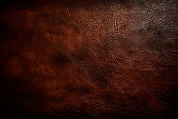 Deurstickers brown leather texture © Antonio