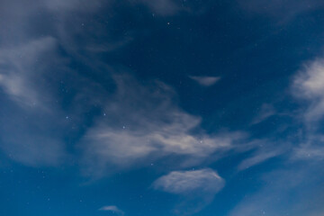 clouds in the night sky