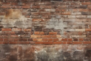 weathered charm of an ancient brick wall, Generative AI