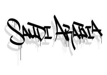 SAUDI ARABIA country graffiti tag style