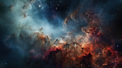 Beauty of a distant nebula within our galaxy, showcasing the wonders of deep space.. Generative AI.
