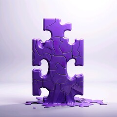A melting purple puzzle