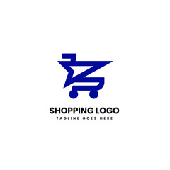 shopping logo icon design. online shop logo design template