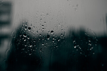 raindrops on window