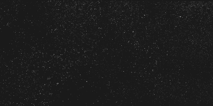 Flying dust smoke bokeh fog mystic particles on black background photo overlay. Background of night sky with many stars