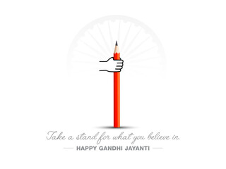 Fototapeta Wishing card design for Gandhi Jayanti. Indian remembering and celebrating 2nd October Mahatma Gandhi birthday. Creative poster concept. obraz