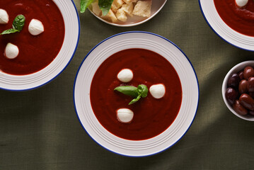 tomato soup with mazarella