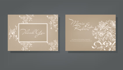 invitation card in romantic lace style	