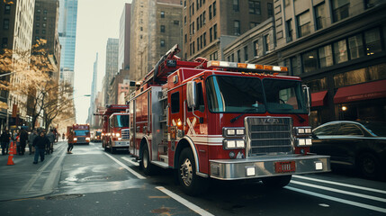 Fototapeta na wymiar fire trucks