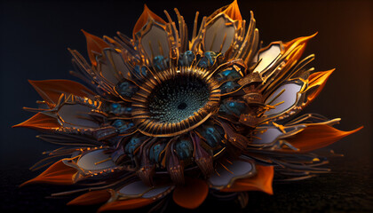 abstract fractal flower