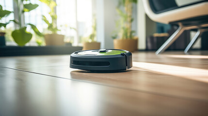 Effortless cleaning with a modern home robot, smart and efficient.