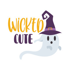 Happy Halloween vector lettering. Holiday lettering for banner. Happy Halloween poster, greeting card, party invitation. Vector illustration.