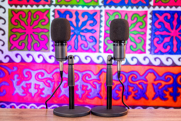 Two microphones for podcasting