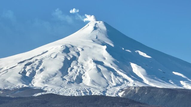 Villarrica Volcano At Pucon Los Rios Chile. Volcano Pucon Los Rios. Patagonia Panorama Outdoor Glacier. Outdoor Outdoors Outdoor Snow Covered Stunning. Outdoor Glacier Rural Countryside.