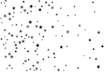 Star confetti. Silver casual confetti background. Bright design pattern.