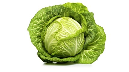 Fototapeta premium Wild cabbage on White background, HD