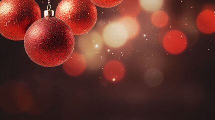 A beautiful Christmas balls banner background is typically characterized by colorful and ornate Christmas ball ornaments.