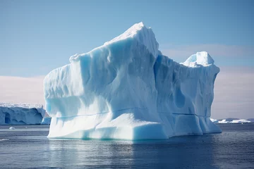 Photo sur Aluminium Antarctique The tip of an iceberg in the Antarctic sea.