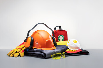 Fototapeta premium safety equipment or personal protective equiptments.