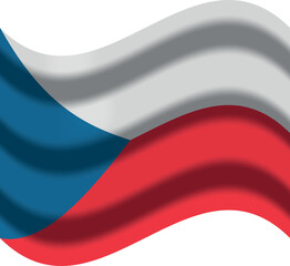 czech flag with wind icon