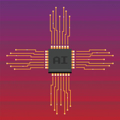pixel art 8 bit chipset processor circuit board digital transformation blue abstract technology background.
