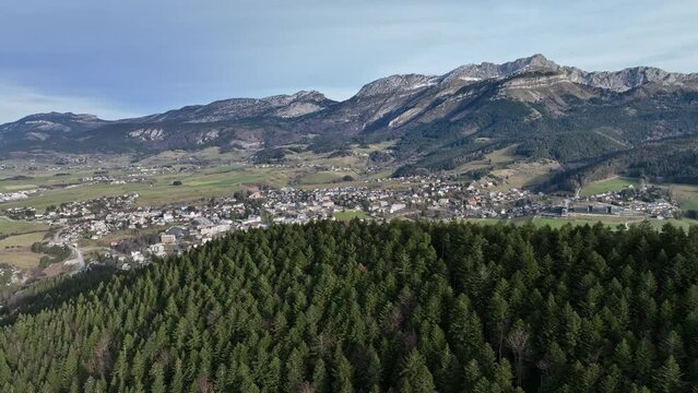Overhead: Villard, where heritage and mountainous beauty converge.
