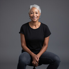 Older ladies wearing t shirts