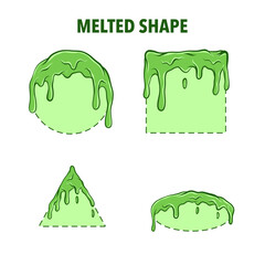 Melted shape. Melted Toping. Grime illustration cartoon. Slime cartoon melted object