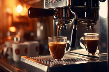 Foto op Plexiglas Close up coffee machine, generative ai © Alexander