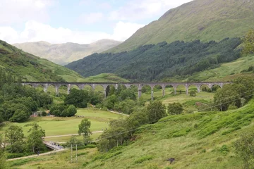 Fotobehang Glenfinnanviaduct Beautiful Landscape around Glenfinnan Viaduct – Scotland