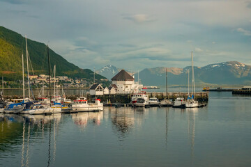 Tromsø cityscape, Harbor, Troms of Finnmark, Norway