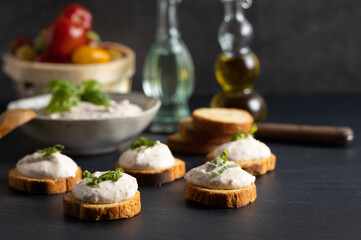 Homemade vegan cheese spread.