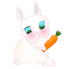 rabbit with carrot