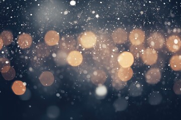 Obraz premium snow on black background bokeh